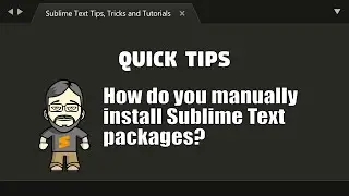 [QT07] How do you manually install Sublime Text packages?