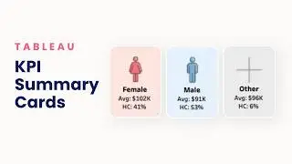 Tableau: How to Create Custom Summary Cards (Dynamic KPI & Category Cards)