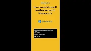 how to enable small taskbar button in windows 10 #Shorts