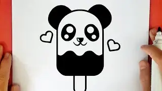 COMO DESENHAR UM PICOLÉ DE PANDA KAWAII