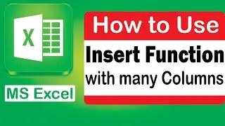 Easy way to use insert function in excel, how to use insert function command in excel, elearningon