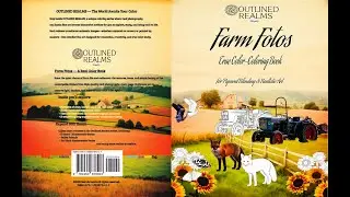 Outlined Realms Farm Fotos - A True-Color Coloring Workbook for Pigment Blending & Realistic Art
