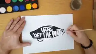 How to draw the Vans logo - Vans off the wall