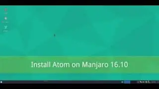 How to install atom on manjaro