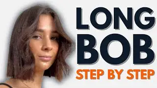 dry cut LONG BOB Haircut Tutorial