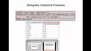 Oracle SQL Video Tutorial 25 - COALESCE  function