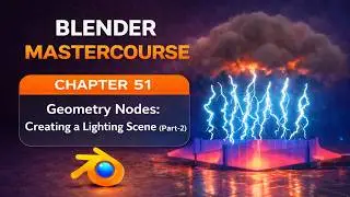 BLENDER MASTERCOURSE: Chapter-51: Geometry Nodes: Creating a Lighting Scene (Part-2)