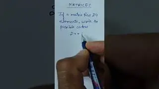 Possible orders of a matrix