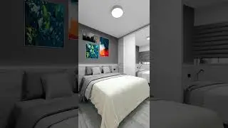 Render Corona renderer Quarto de casal #rendering #renderização #trend