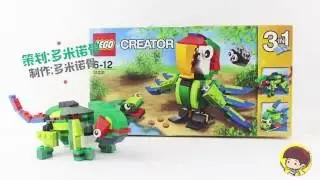 Lego Creator Rainforest Animals Set 31031 Stop Motion Build review