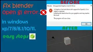 Fix  open gl error 3.3 in blender (PATCHED!)