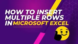 How to insert multiple rows in Microsoft Excel (Hindi/Urdu)