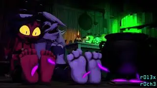 loona and millie getting their feet tickled
