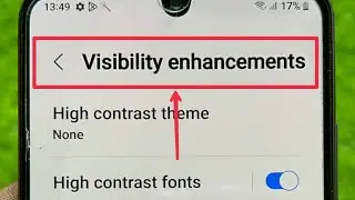 What is Visibility enhancements Settings in Accessibility All Samsung Phones