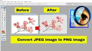 How to convert JPEG image to png image in Photoshop  || Elesson Info