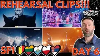 Rehearsals SF1 2nd Half: Video Clips REACTION 🇧🇪🇱🇹🇸🇲🇵🇱🇷🇸 | Eurovision 2026