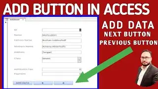 Part 13  how to create a database in access 2019 step by step with data add next and previous button