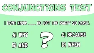 Conjunctions Test in English | Check Your English Vocabulary