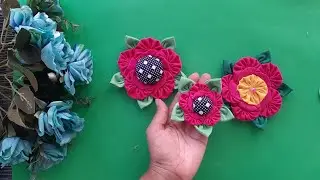 FLOR DIFERENTE COM FUXICOS DOBRADOS