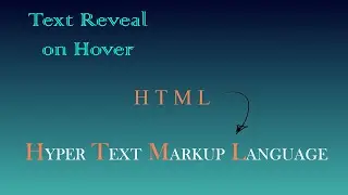 Text Reveal on Hover | HTML & CSS | Coding Tutorials