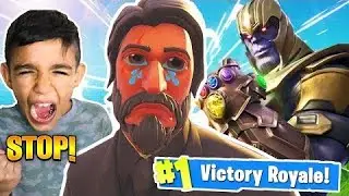 LITTLE BROTHER MAKES FRIEND CRY ON FORTNITE! (HILARIOUS)