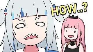Gura RAGES at Calli | hololive-EN Animation