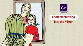 Character moving into the Mirror - Easy After Effects Tutorial(with mask using pen tool)