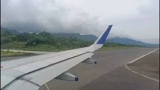 Indigo Airbus A-320 take off from Table Top Run Way