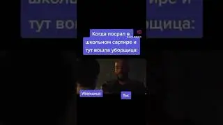 Когда посрал в школьном сартире и тут вошла уборщица: