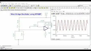 Wien bridge oscillator using 741 OPAMP |TiNA-TI