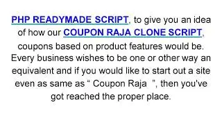 Best Coupon Raja Clone Script