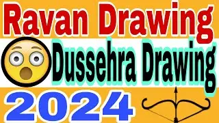 How to draw Ravan step by step / Easy Ravan Drawing / Dussehra Drawing / Ravan Drawing