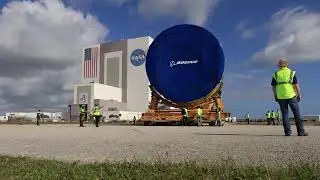 Artemis III Core Stage Moves to Vehicle Assembly Building