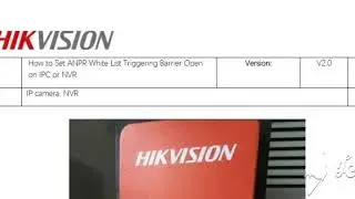 Hikvision ANPR or LPR configuration part 2