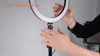 Кольцевая светодиодная LED лампа на штативе 16 см для youtube блогеров и стримов Установка и Обзор