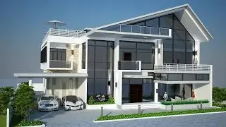 Villa Exterior Vray Lighting Tutorial in Autodesk Maya - Part 2