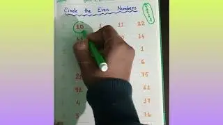 Circle the EVEN number || Math Worksheet || Kindergarden #worksheet #ukg #circle #evennumbers