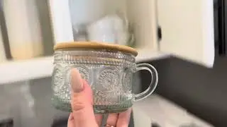 LANDNEOO 12pcs Set Irish Coffee Glasses, Vintage Coffee Mugs, Overnight Oats Containers with Bamboo