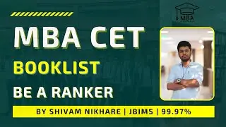 MBA CET Complete Booklist to be a Topper | Target JBIMS 99.99%