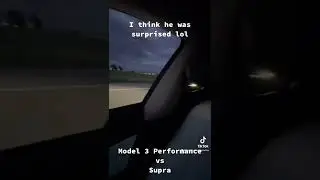Tesla model 3 performance roll racing Turbo Supra