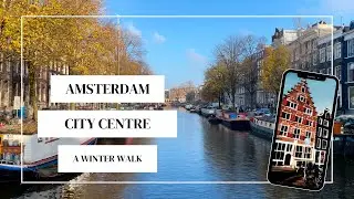 A Winter Day in Amsterdam's City Centre -- 4K
