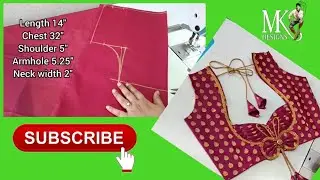 simple blouse back neck designs