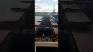 Discharging coal in progress