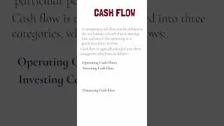 Cash Flows | Cash Flow Statement | Operating Cash Flow