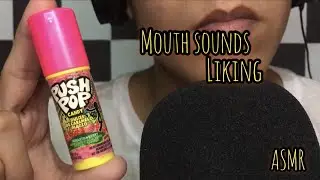 ASMR Lollipop (eating sounds, pushpop, mouth sounds, licking)