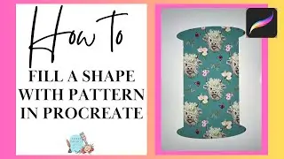 How to Fill a Shape with a Repeating Pattern using Clipping Mask in Procreate | Quick & Easy
