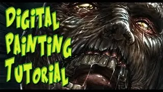 Tips and Tricks - Digital Painting Texture on a Zombie - Using Adobe Photoshop