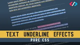 How to Create Text Underline Animation Effects using pure CSS and HTML