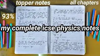 #5  my ICSE CLASS 10 PHYSICS NOTES | Topper Notes | Nehal Baid ✨