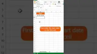DATE FORMULA IN MS EXCEL 2024 #trending #shorts #short #shortsfeed #excelshortcuts